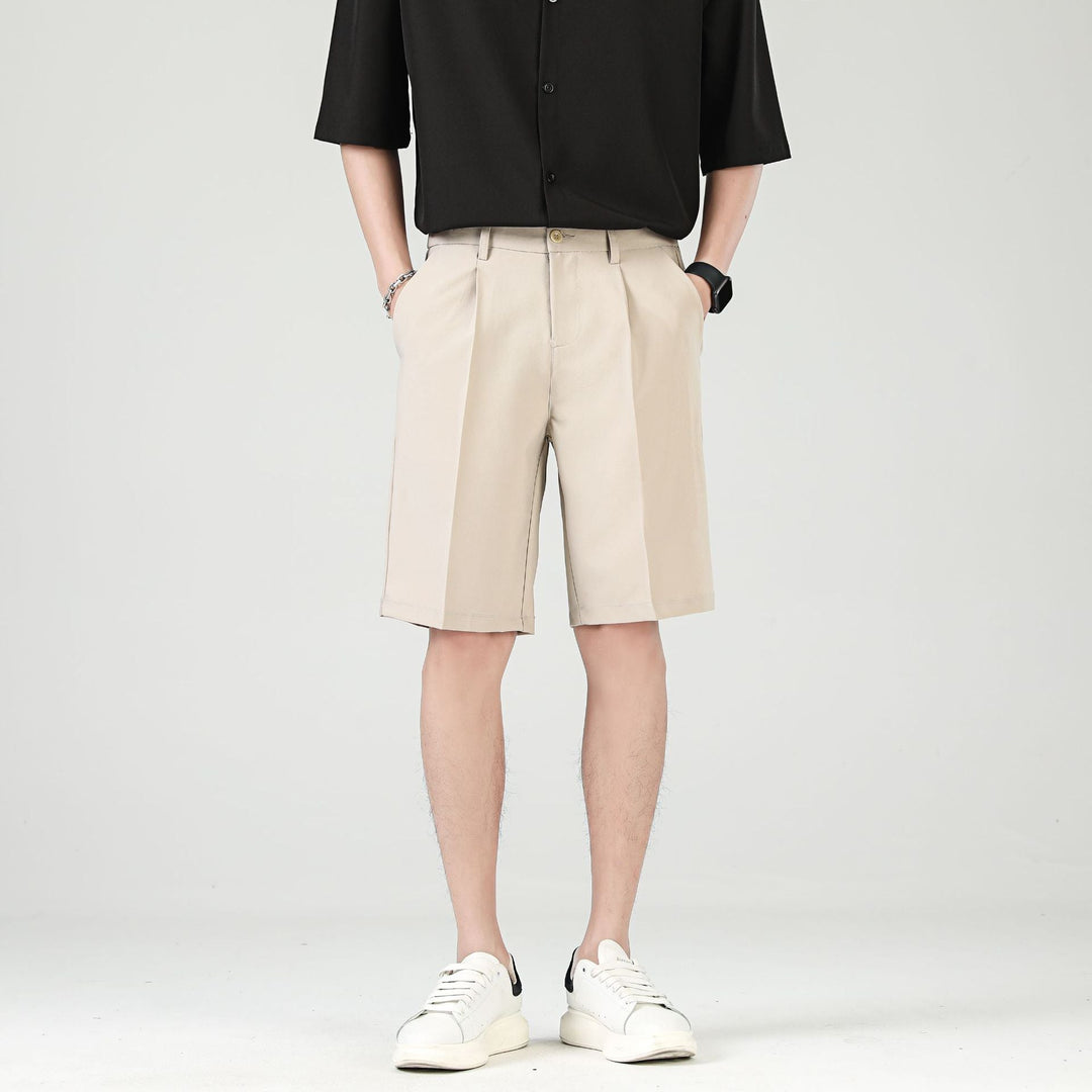 Men's Pleat Front Chino Shorts – Straight Leg Smart Casual