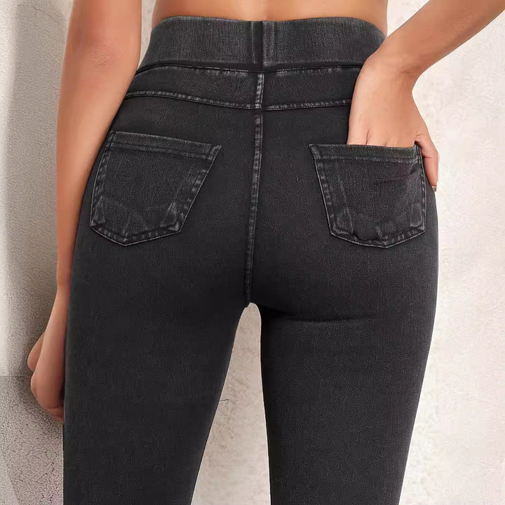 Women's High Waist Skinny Jeggings – Pull-On Stretch Denim Look