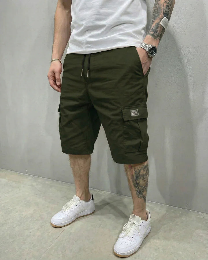Men's Cargo Shorts – Drawstring Waist & Large Flap Pockets