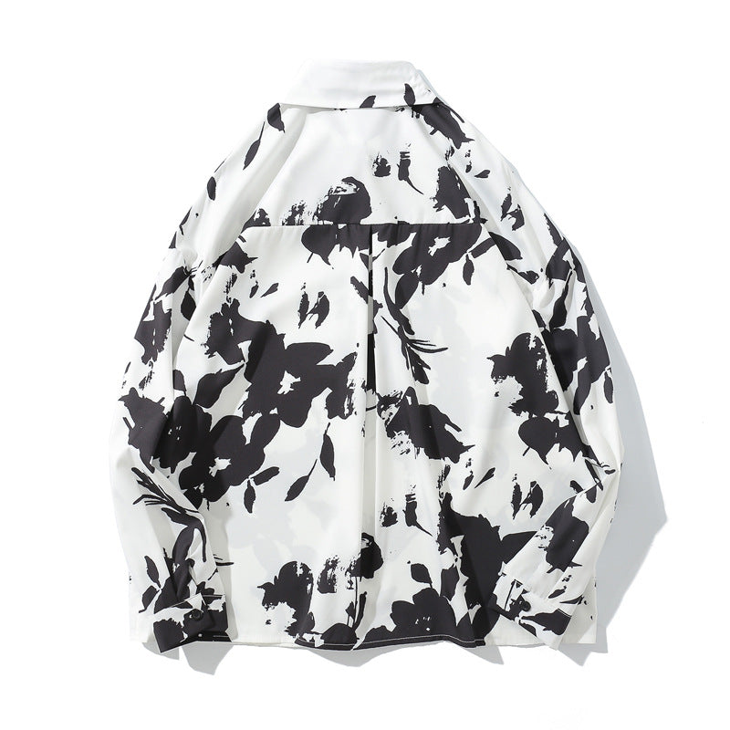 Women's Floral Long Sleeve Loose Shirt – Relaxed Fit