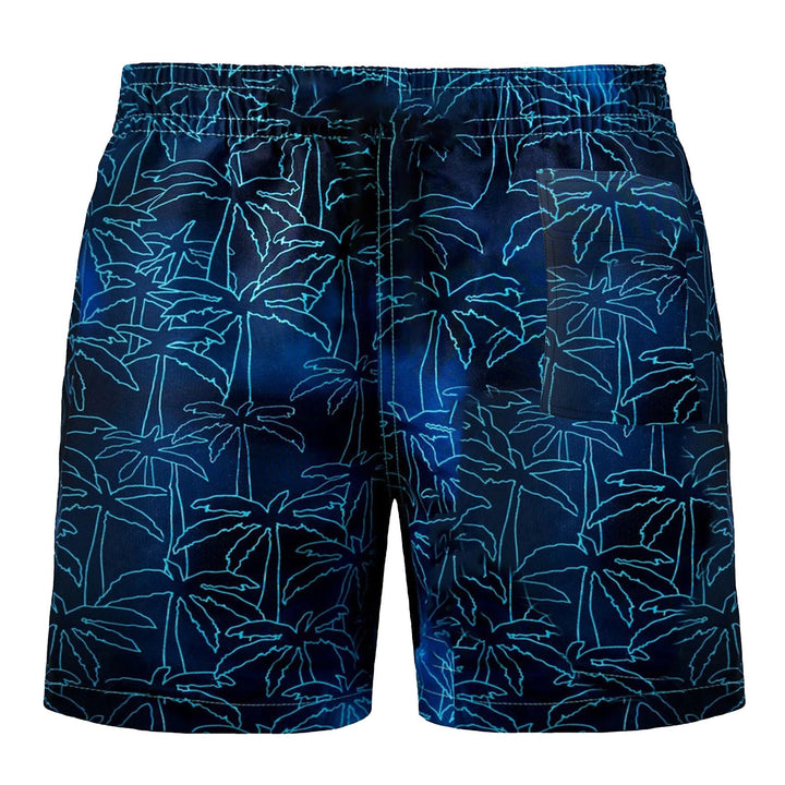 Men's Swim Trunks – Printed Drawstring Beach Shorts