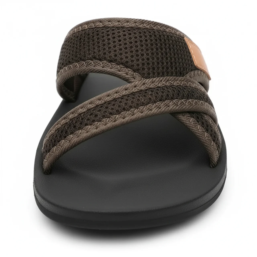Women's Flat Sandals – Hollow Mesh Slip-On Beach Shoe
