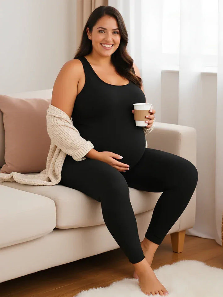 Maternity Sleeveless Jumpsuit – Full-Length Stretch Fit