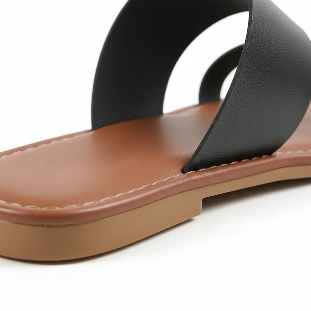 Women's Strappy Flat Sandals – Cushioned Multi-Strap