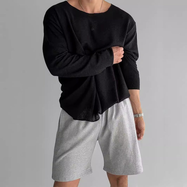 Men's Crew Neck Long Sleeve T-Shirt – Classic Fit Essential