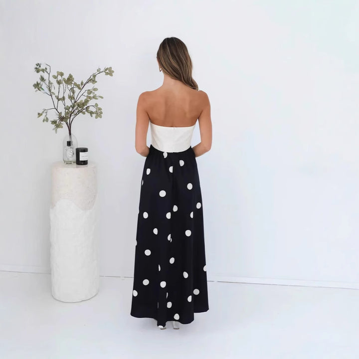 Women's A-Line Strapless Dress – Lightweight Cotton Blend