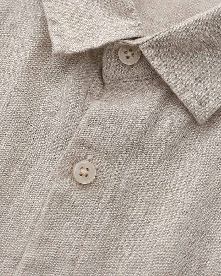 Men's Linen Short Sleeve Shirt – Relaxed Straight Fit