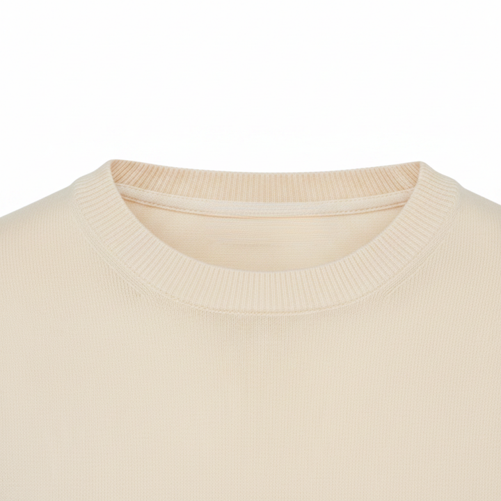 Men's Crew Neck T-Shirt Fine Knit – Relaxed Straight Cut Everyday Tee