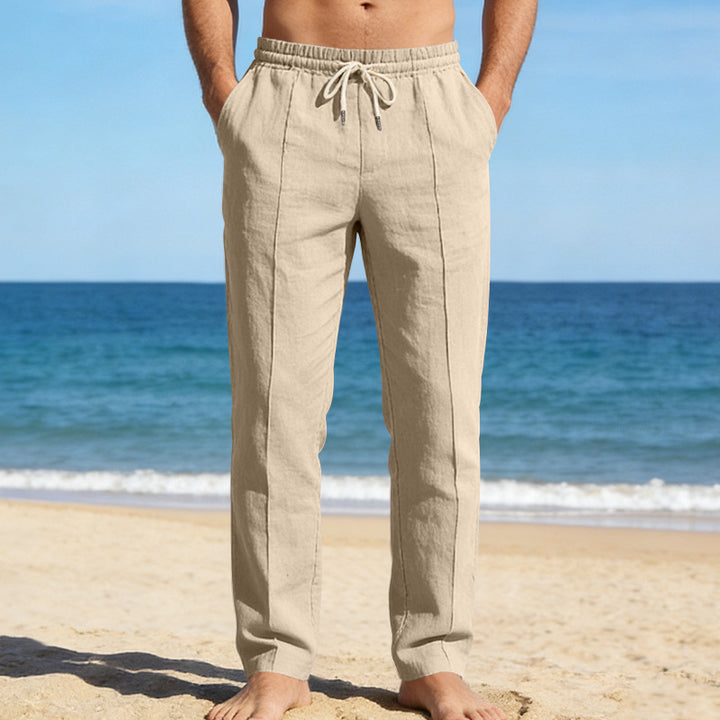 Men's Relaxed-Fit Breathable Casual Trousers – Straight-Leg Everyday