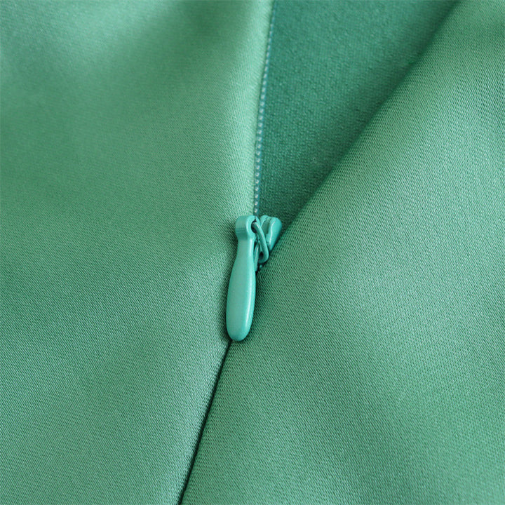 Satin Slip Maxi Dress – V-Neck & Spaghetti Straps
