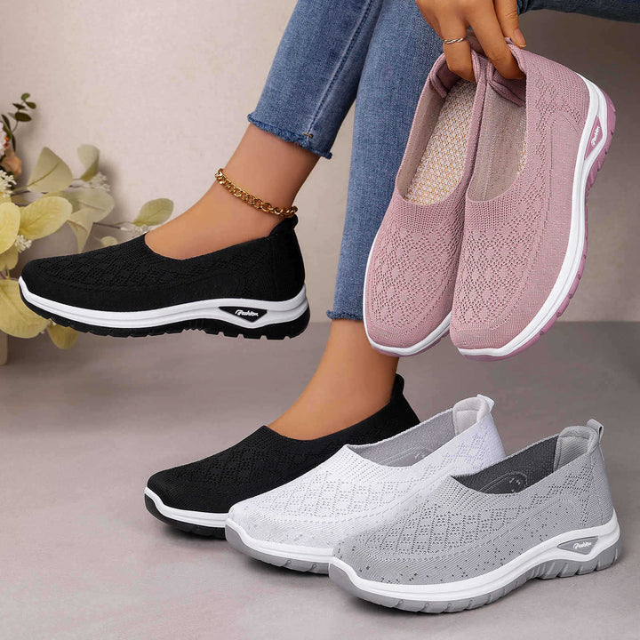 Women's Mesh Slip-On Flats – Lightweight Soft-Sole Design