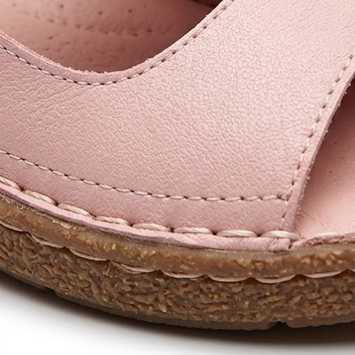 Women's Lightweight Flat Sandals – Slip-On Rubber Outsole