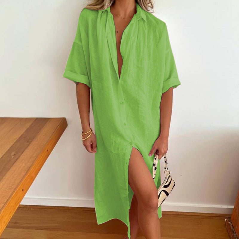Oversized Maxi Dress – Relaxed Fit V-Neck Flowy Lightweight