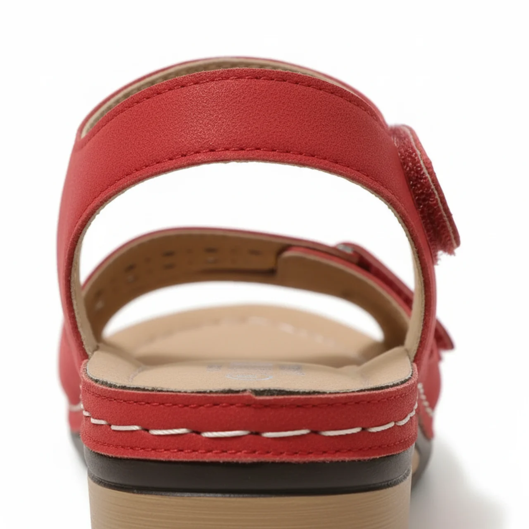 Wedge Sandals for Women – Vegan Leather, Arch Support & Non-Slip