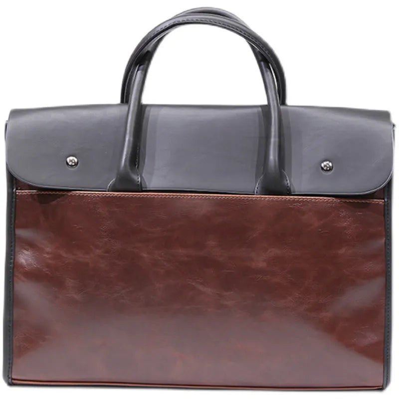Mens Laptop Bag – Structured Flap Closure & Dual Handles