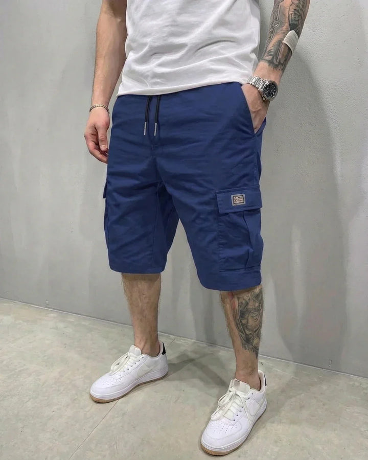 Men's Cargo Shorts – Drawstring Waist & Large Flap Pockets