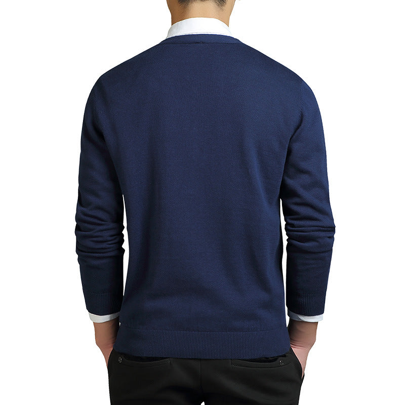 Men's Cardigan Sweater – V-Neck Button-Up Knit Layering Piece