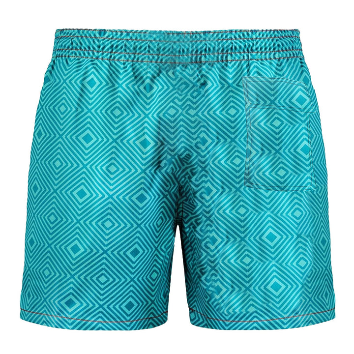 Men's Swim Trunks – Printed Drawstring Beach Shorts