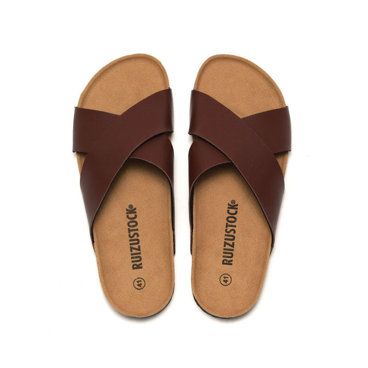 Men's Cork Slippers – Lightweight Natural Footbed Mule