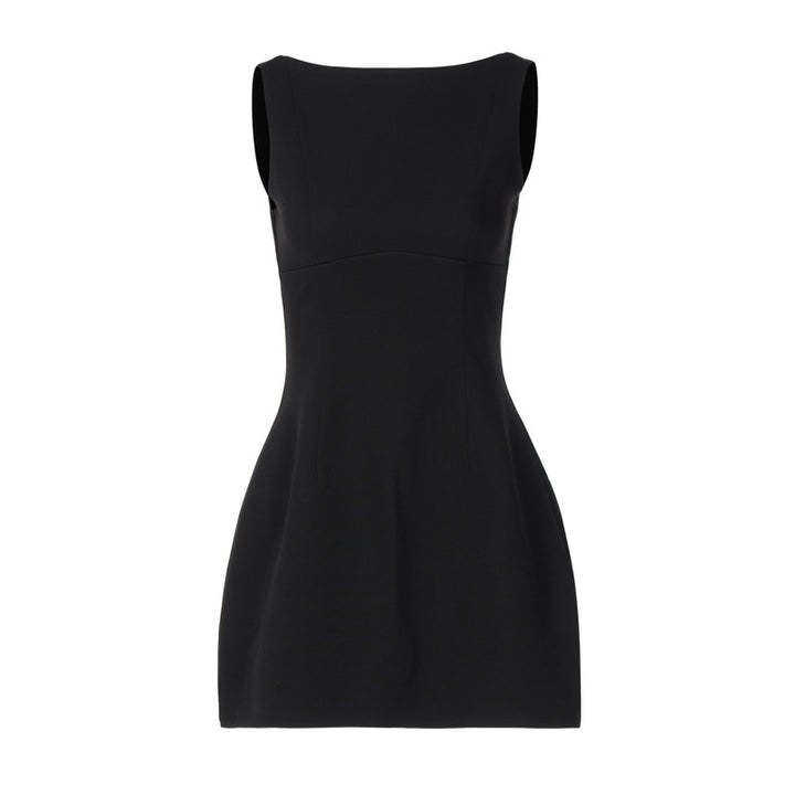 Backless Mini Dress Sleeveless High Waist – Open Back Slim Fit