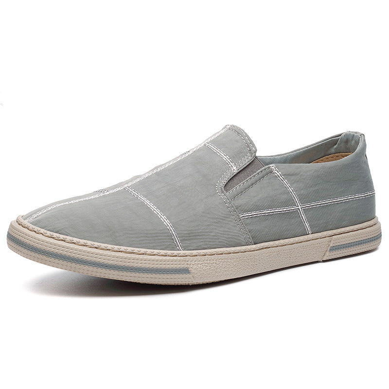 Men's Slip-On Loafers – Contrast Stitching & Stretch Panels
