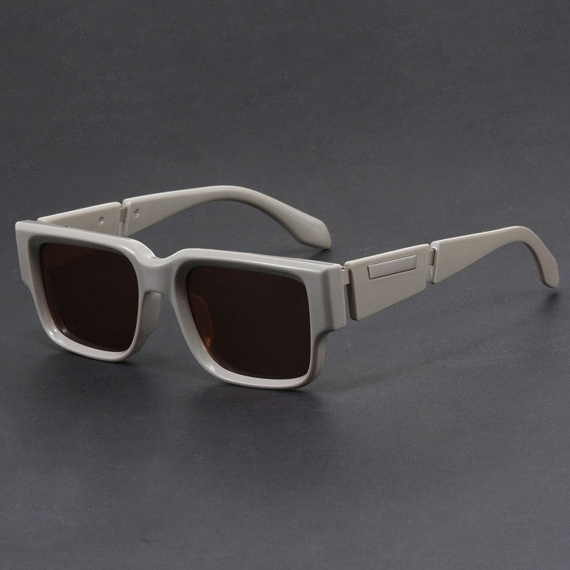 Square Frame Sunglasses Thick Acetate UV400 Protection
