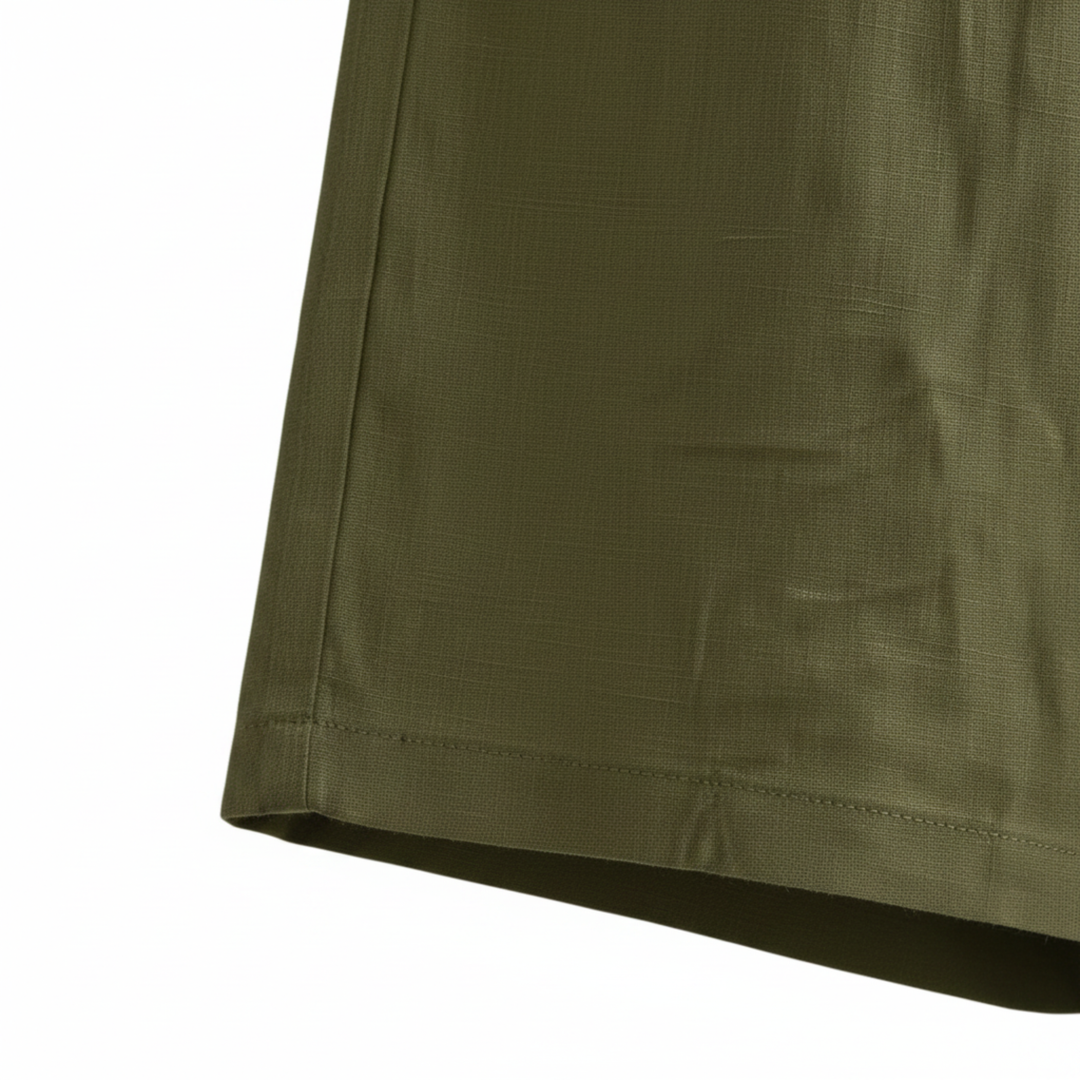 Linen Bermuda Shorts for Women – High Waist Elastic Lightweight
