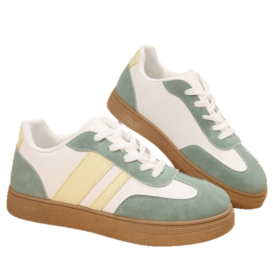 Women's Orthopedic Retro Sneakers Round Toe Lace-Up – Leather