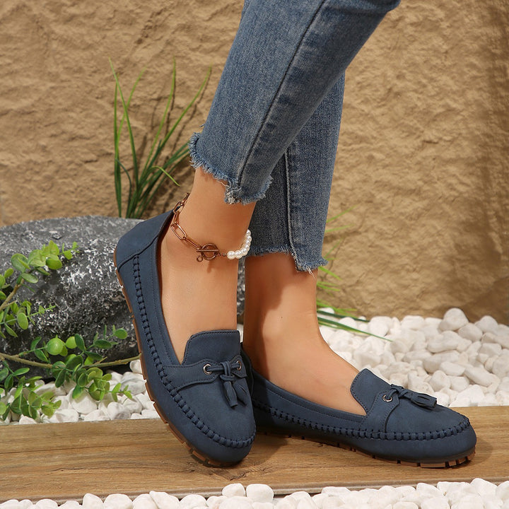 Women's Flat Loafers Round Toe Non-Slip Sole – Soft Comfortable Everyday