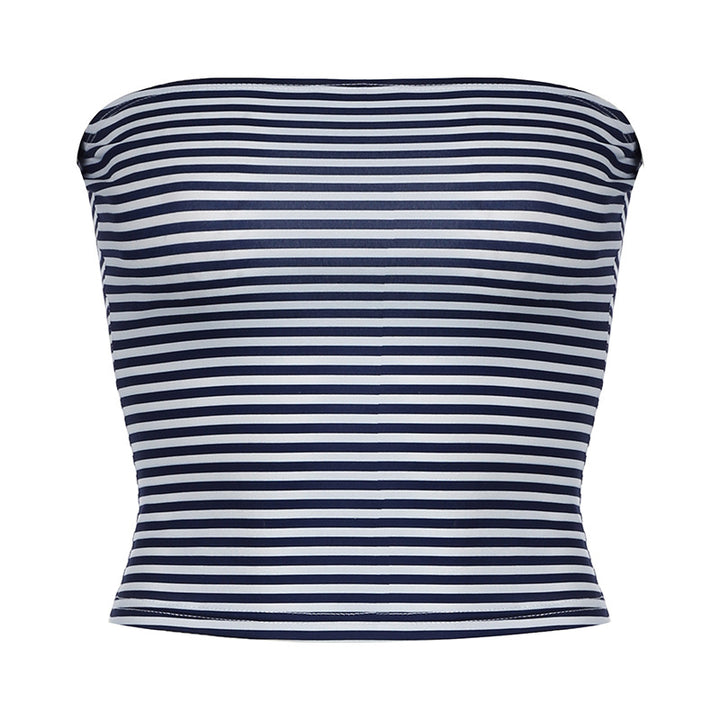 Women's Strapless Cropped Tube Top – Backless Silhouette
