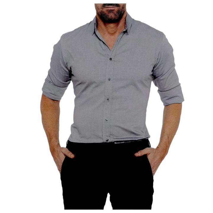 Men's Oxford Cotton Shirt – Hidden Zipper Button-Front