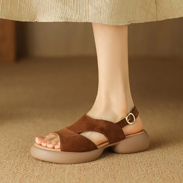 Women's Flat Sandals – Adjustable Strap & Non-Slip Sole