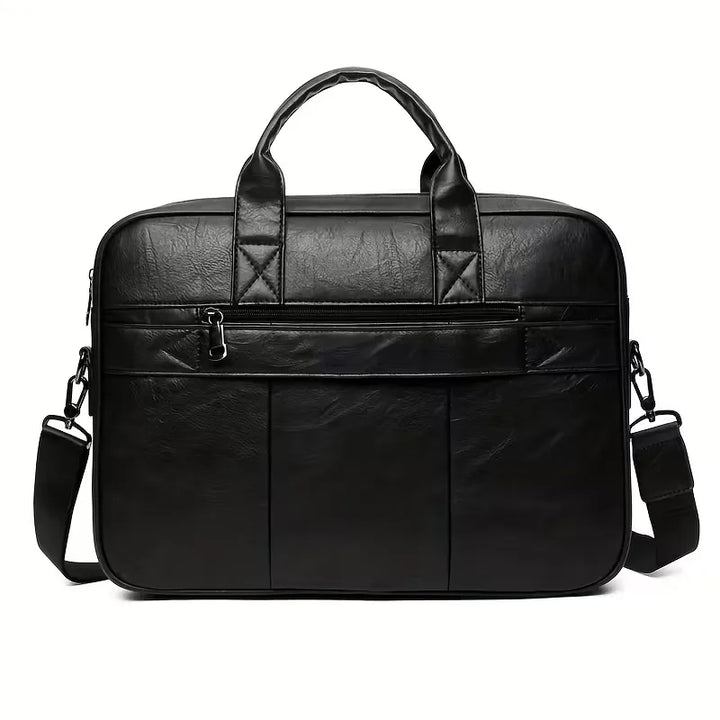 Men's Leather Laptop Bag – Cowhide, Adjustable Shoulder Strap