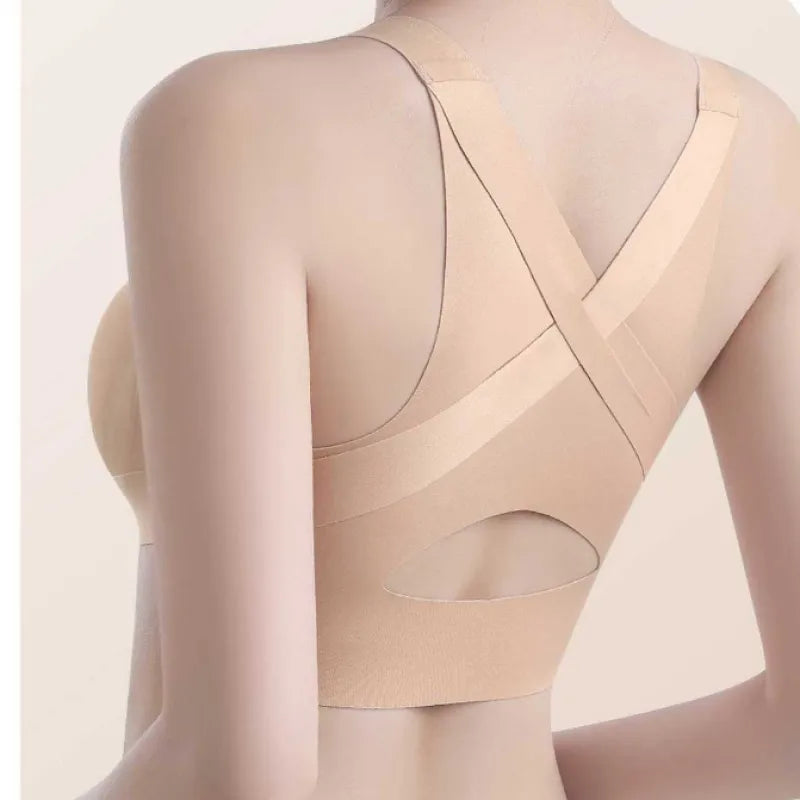 Wireless Full-Coverage Bra – Seamless Wide Strap, No Underwire