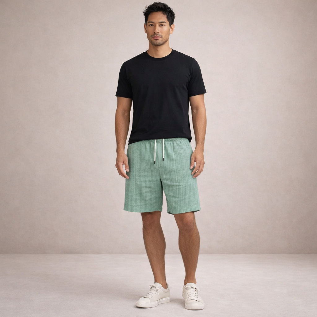 Men's Linen Summer Shorts – Relaxed Fit Drawstring Waist