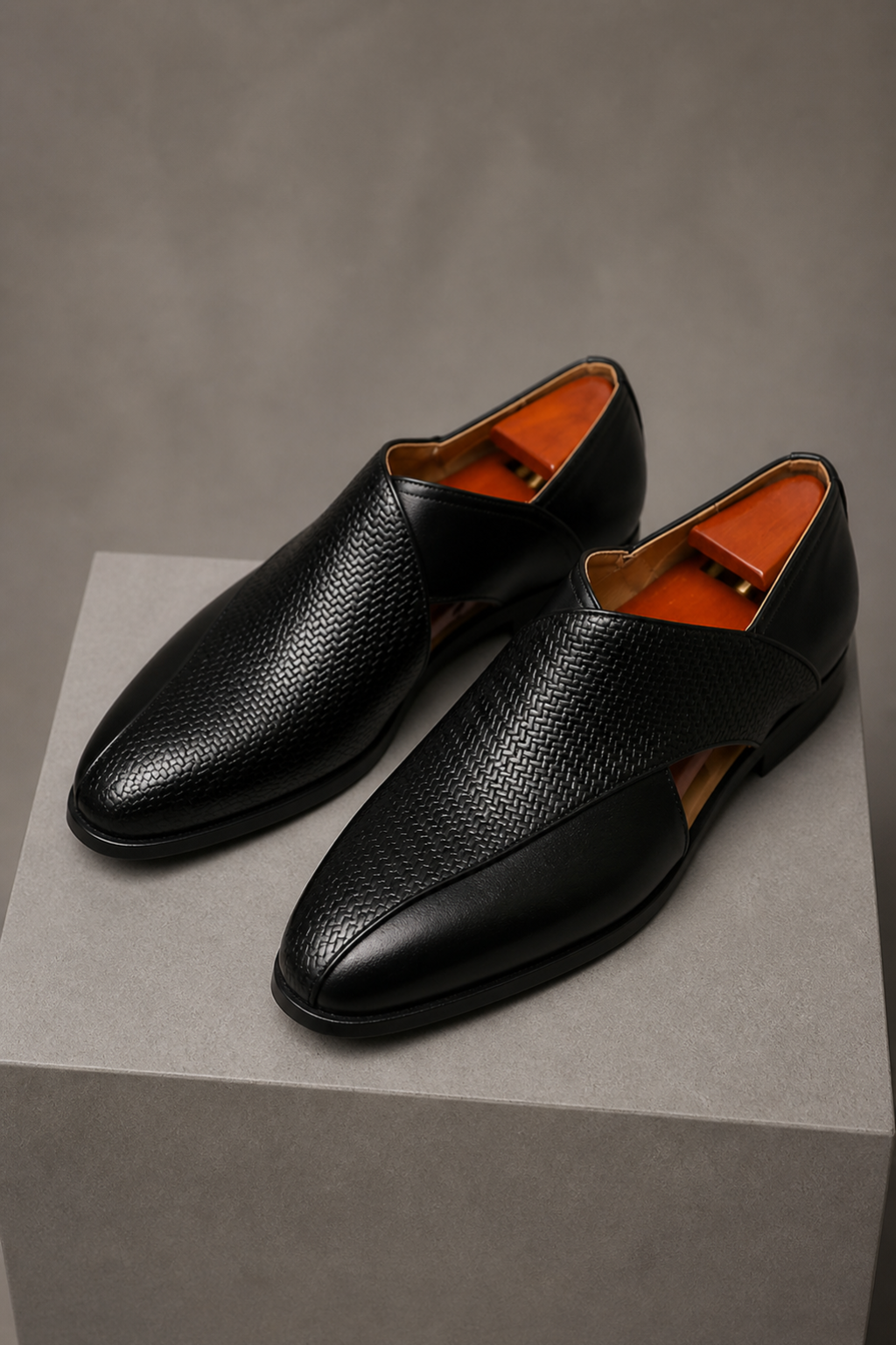Men's Leather Sandals – Slip-On Fisherman Cross Strap Style