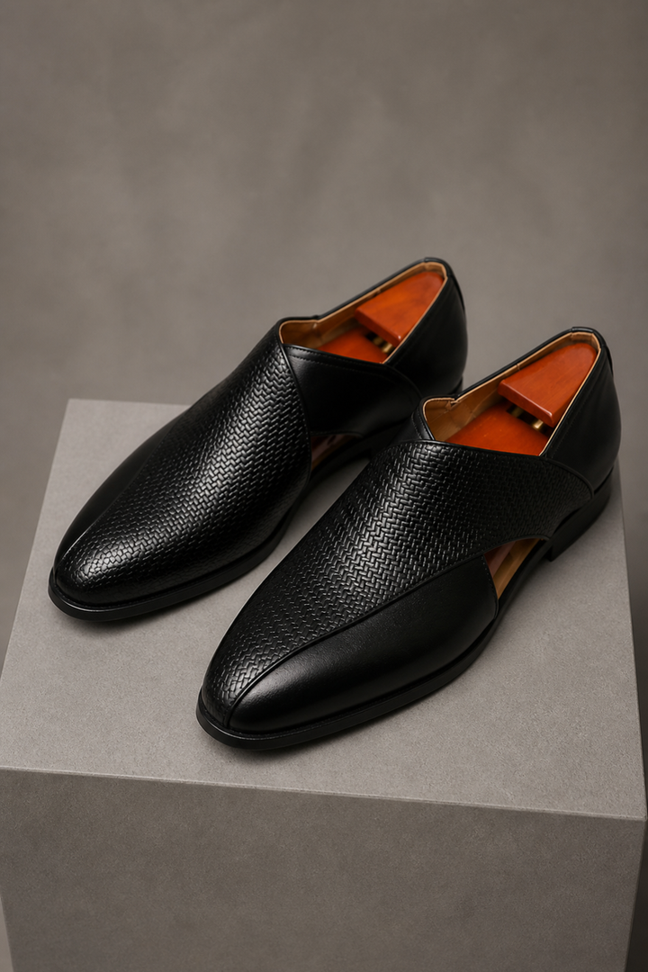 Men's Leather Sandals – Slip-On Fisherman Cross Strap Style