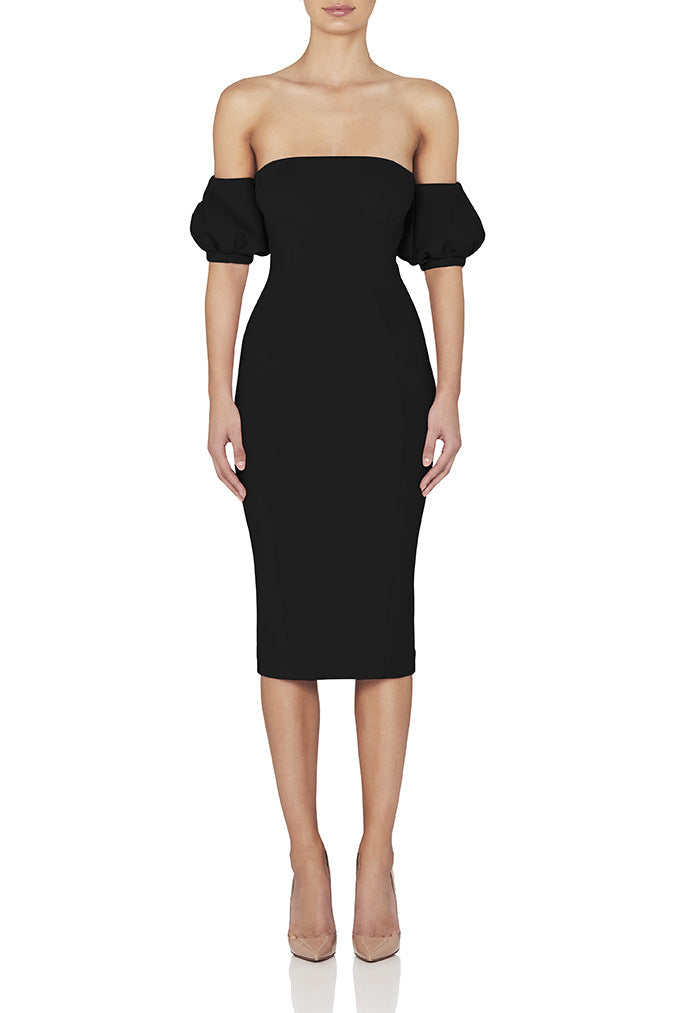 Bubble Sleeve Dress – Structured Volume Silhouette