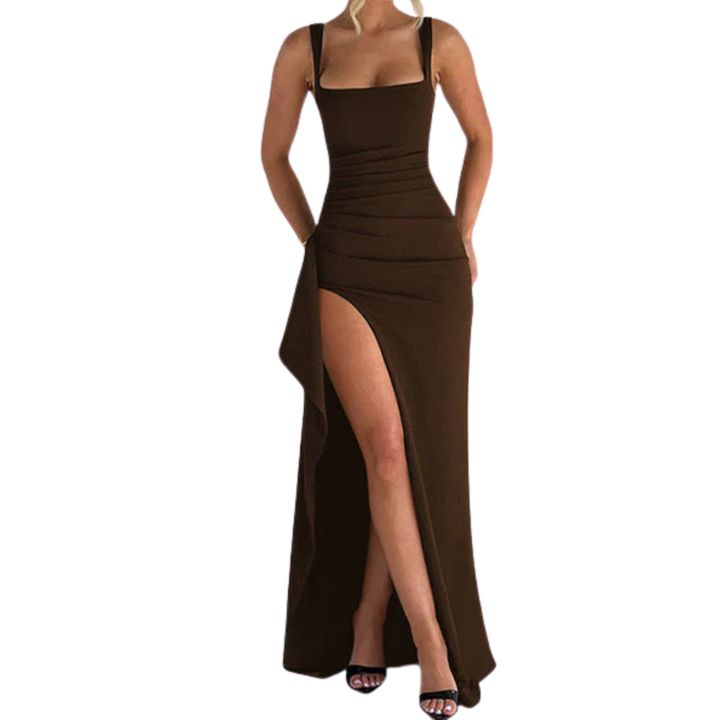 Satin Slip Backless Maxi Dress – Open Back Full Length