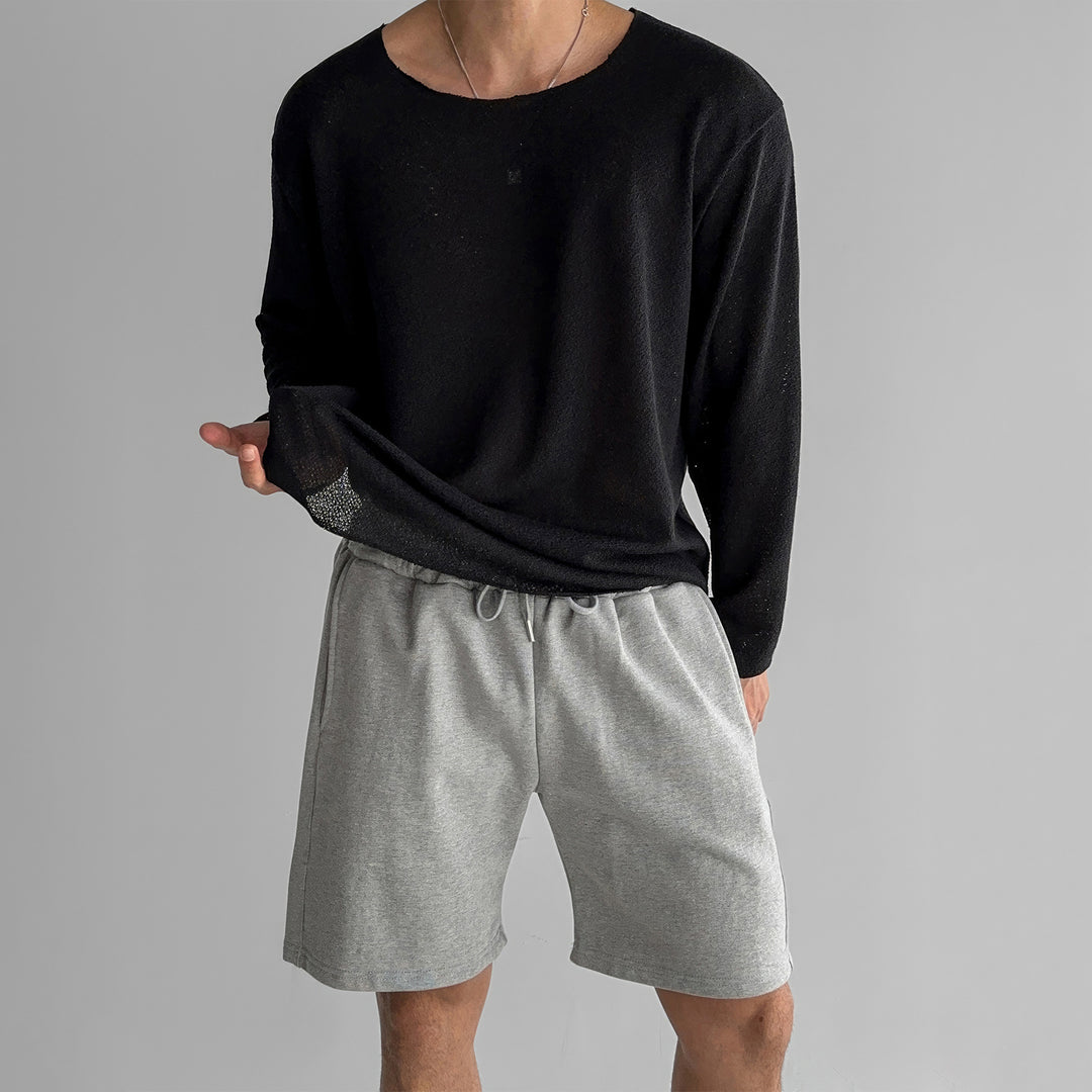 Men's Crew Neck Long Sleeve T-Shirt – Classic Fit Essential