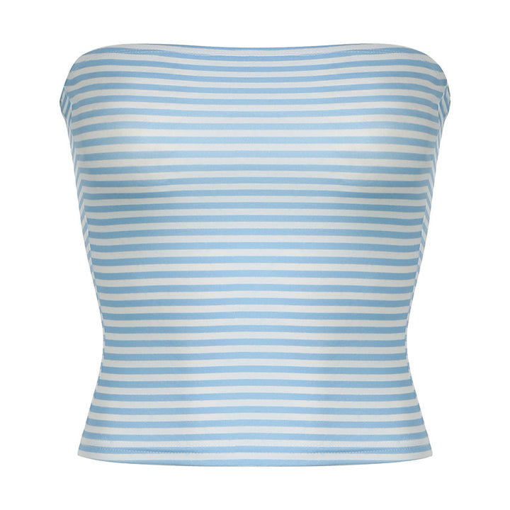 Women's Strapless Cropped Tube Top – Backless Silhouette