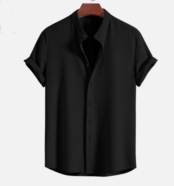 Men's Short Sleeve Button Up Shirt – Relaxed Loose Summer Fit