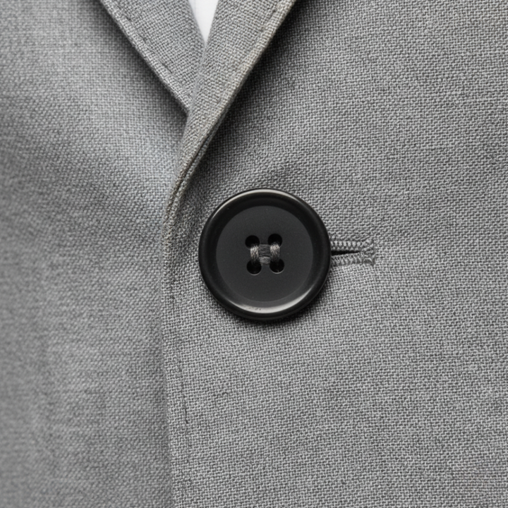 Men's Slim-Fit Structured Woven Blazer – Single Button Front Pockets