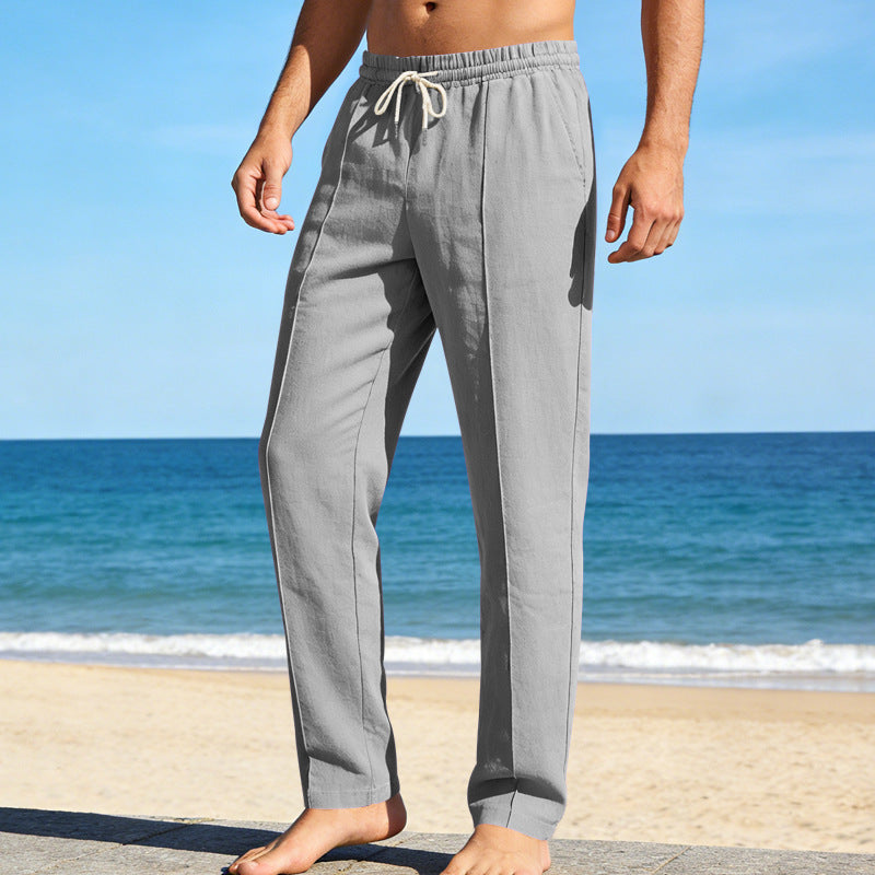 Men's Relaxed-Fit Breathable Casual Trousers – Straight-Leg Everyday