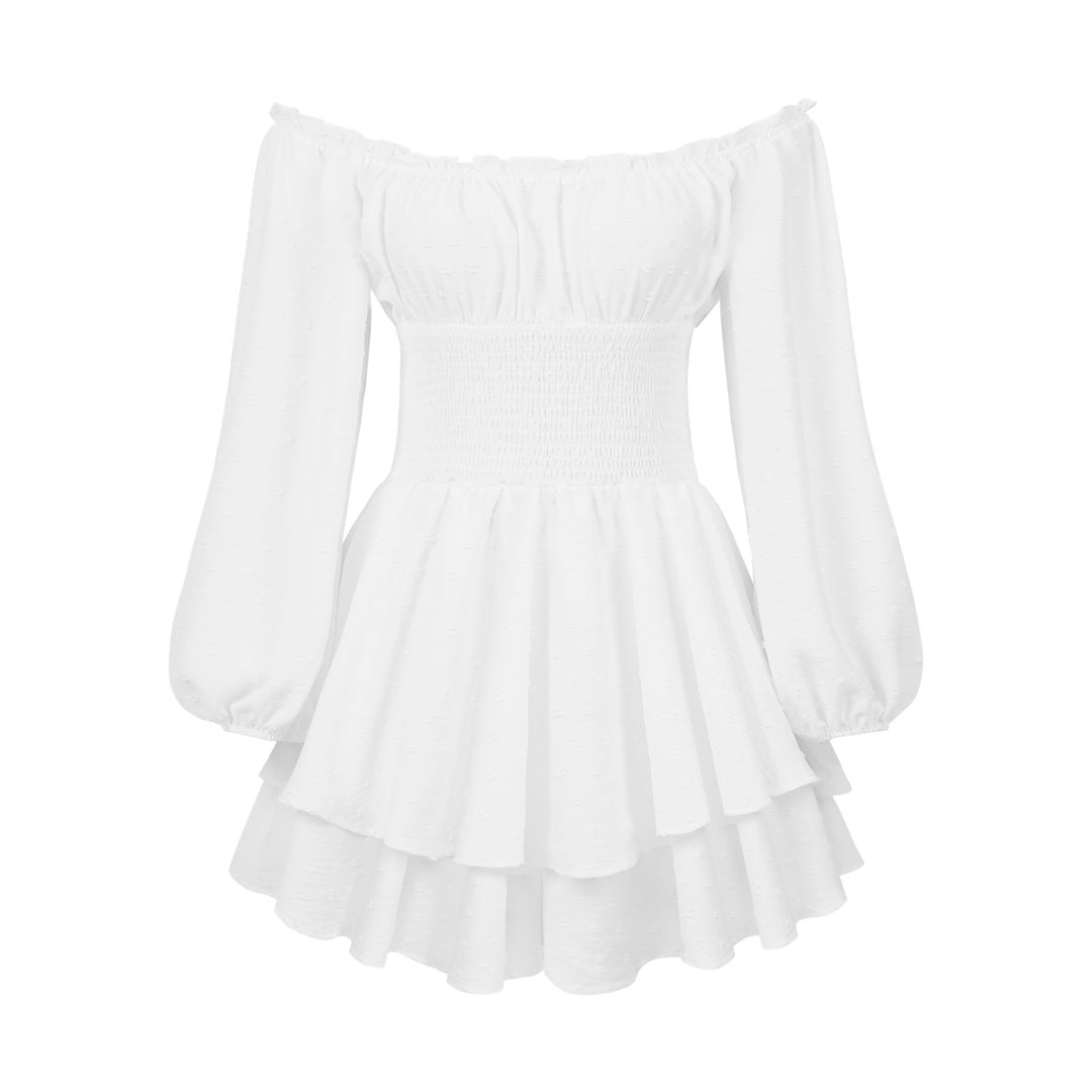 Women's Off-Shoulder Ruffle Jumpsuit – Long Sleeve