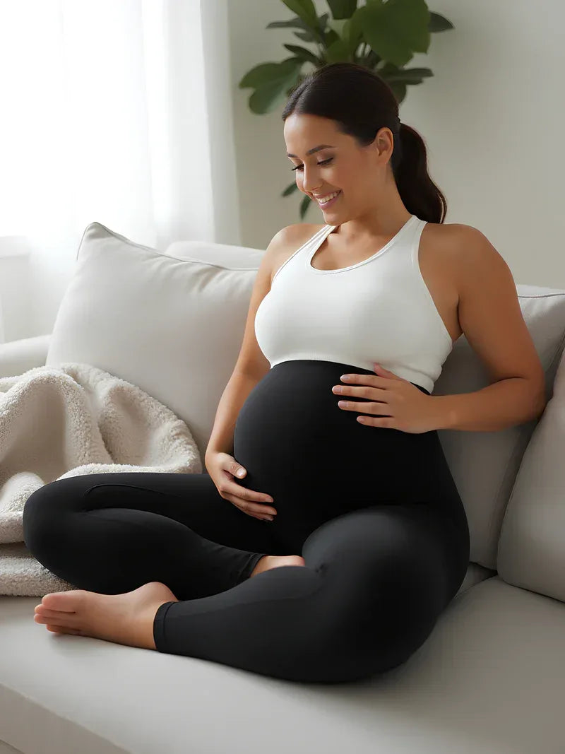 Maternity Yoga Leggings – High-Waist Ankle-Length Bump Support