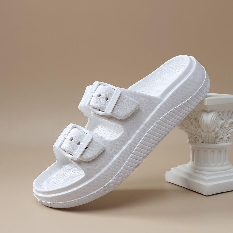 Women's EVA Flat Sandals – Double Buckle & Arch Support