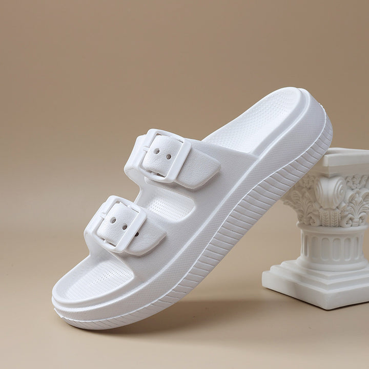 Women's EVA Flat Sandals – Double Buckle & Arch Support