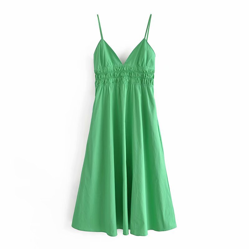 Maxi Dress – Open Back Spaghetti Strap A-Line Silhouette