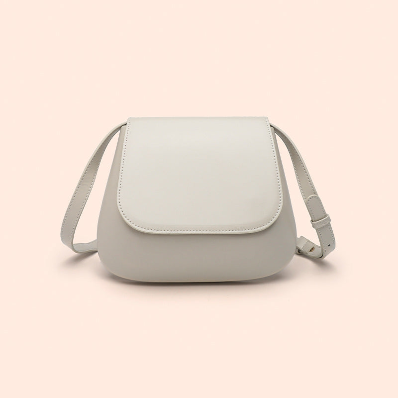 Women's Vegan Leather Crossbody Bag Saddle – Satchel Adjustable Strap